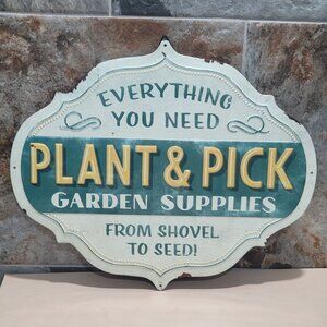 Open Road Garden Shop Metal Sign Distressed